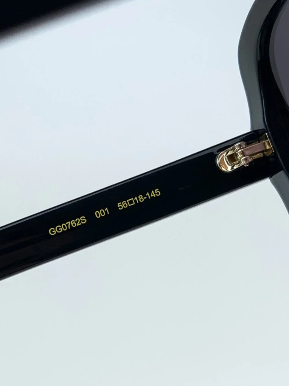 GUCCI GG0762S 001 BLACK SQUARE SUNGLASSES